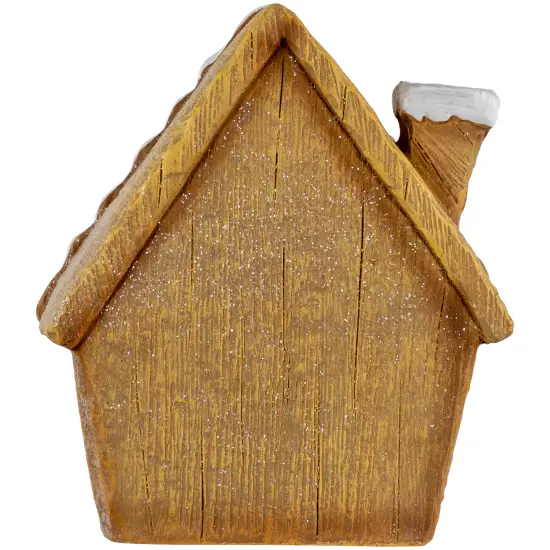 Northlight LED Lighted Frosted Gingerbread Peppermint Christmas House - 12.5" Brown {7}