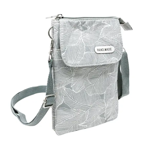 Wrapables Mini Crossbody Cell Phone Bag Front Flap / Gray {1}