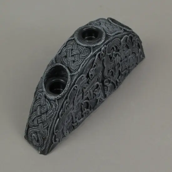 Gothic Endless Knot Design Triple Taper Candle Holder {4}