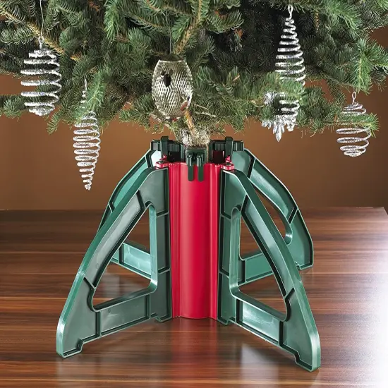 Northlight Christmas Tree Stand with Clamping System - For Real Live Trees Up To 10' Red {6}