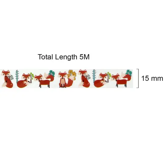 Wrapables Washi Masking Tape Fox and Floral {4}