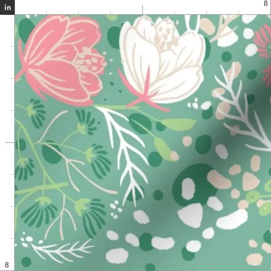 Various Fabrics by the Yard or Fat Quarter Abstract Garden Pond Fairy Lily Pad Whimsical Nature Floral Custom Printed Fabric by Spoonflower {4}