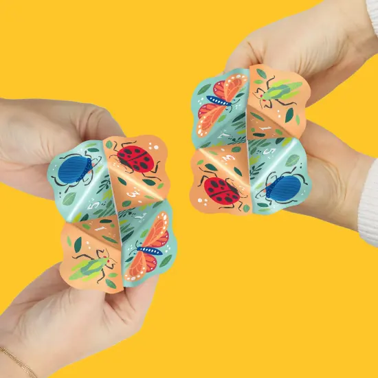 Big Dot of Happiness Buggin' Out - Bugs Birthday Party Cootie Catcher Game - Jokes and Dares Fortune Tellers - Set of 12 {3}