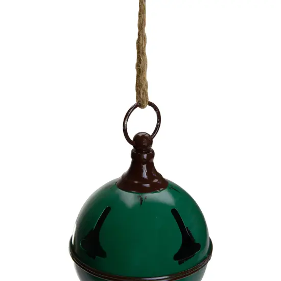 Northlight Metal Jingle Bell Hanging Christmas Decoration - 5" - Green {3}