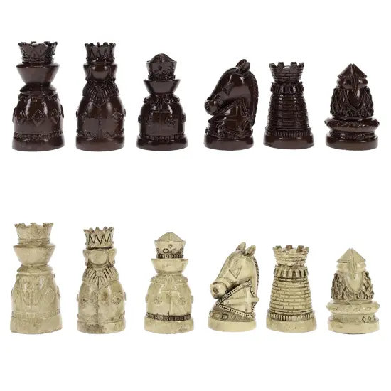 WE Games Handpainted Polystone Medieval Themed Chess Pieces, 2.5 in. King {1}