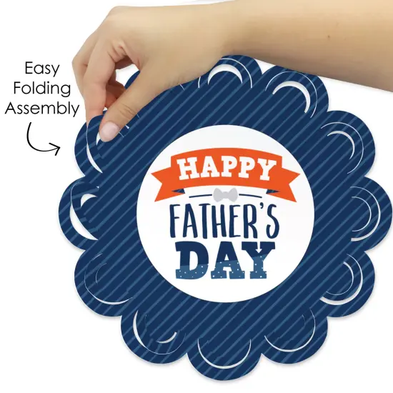 Big Dot of Happiness Happy Father's Day - We Love Dad Party Round Table Decorations - Paper Chargers - Place Setting For 12 {6}