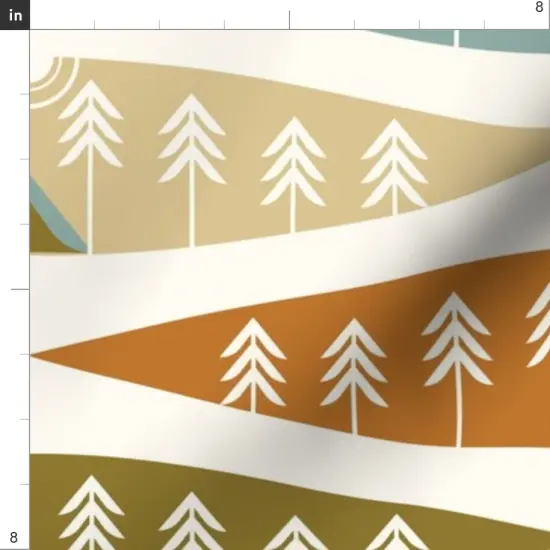 Various Fabrics by the Yard or Fat Quarter Camping Earth Tones Adventure Exploration Great Outdoors Tents Trees Nature Sunrise Sunset Red Beige Cozy Hygge Custom Printed Fabric by Spoonflower {4}