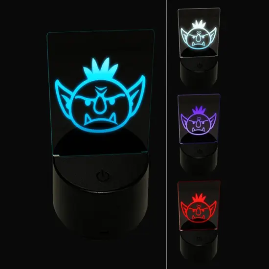 Goblin Male Character Face 3D Illusion LED Night Light Sign Nightstand Desk Lamp {1}