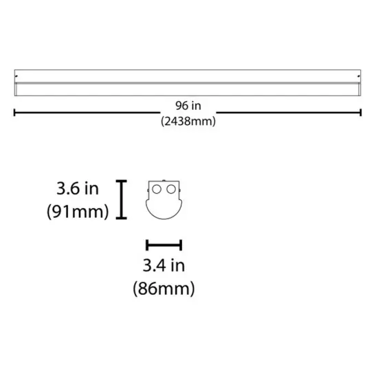 LSC Series 8 Ft. Linear LED Strip Light Fixture in 3500K Neutral White {2}
