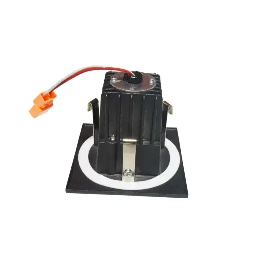 NICOR 2 in. Square LED Downlight with Baffle Trim in Black, 3000K Soft White {3}