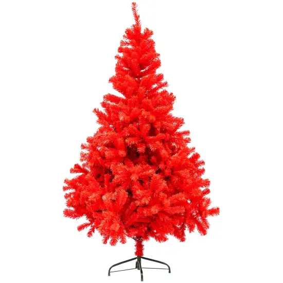Northlight 6' Scarlett Red Pine Artificial Christmas Tree, Unlit {1}