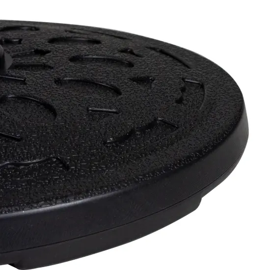 Northlight Black Flat Round Resin Base Stand for Patio Umbrella - 21lbs {4}
