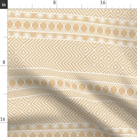 Various Fabrics by the Yard or Fat Quarter Beige Lace Pattern Geometric Natural Boho Chic Medium Scale Retro Vintage Custom Printed Fabric by Spoonflower {2}