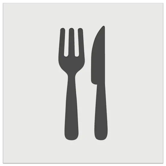 Fork and Knife Solid Silhouette Wall Cookie DIY Craft Reusable Stencil {2}