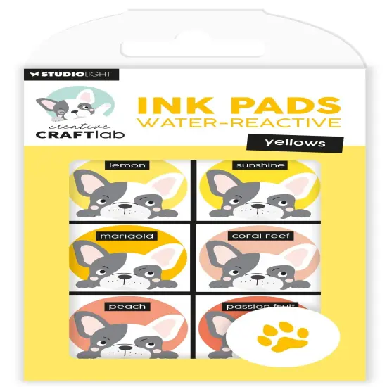 Studio Light Water-Reactive Ink Pads 6/Pkg-Nr. 21, Yellows {1}