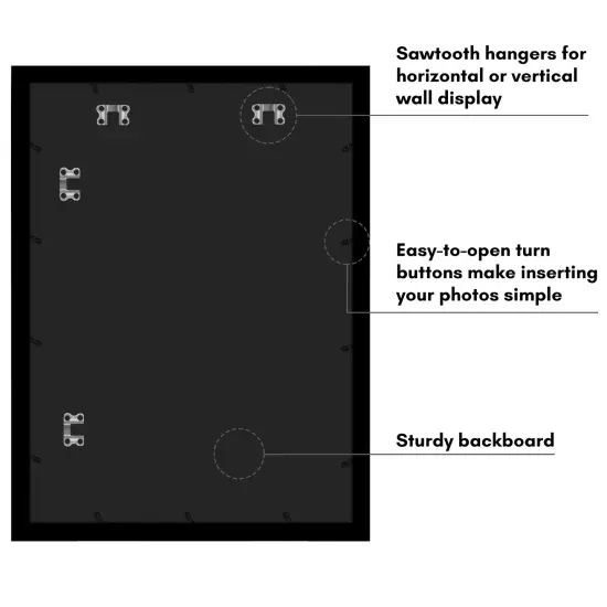 Americanflat Gallery Poster Frame - Wooden Picture Frame for Wall Art - Plexiglass Cover - Hanging Hardware for Horizontal or Vertical Display {11}