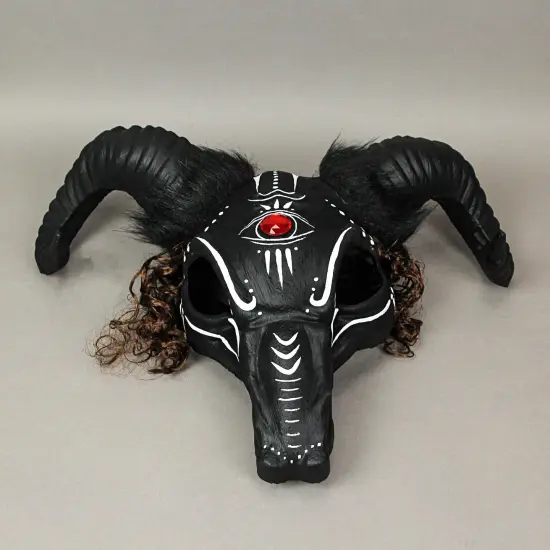 Voodoo Witch Doctor Goat Head Mask Halloween Costume Cosplay Masquerade {6}