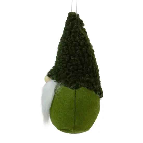 Northlight Plush Mini Gnome Christmas Ornament - 7" - Green {5}