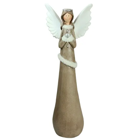 Northlight Tall Praying Angel Christmas Figure - 24" - Ivory and Brown {1}