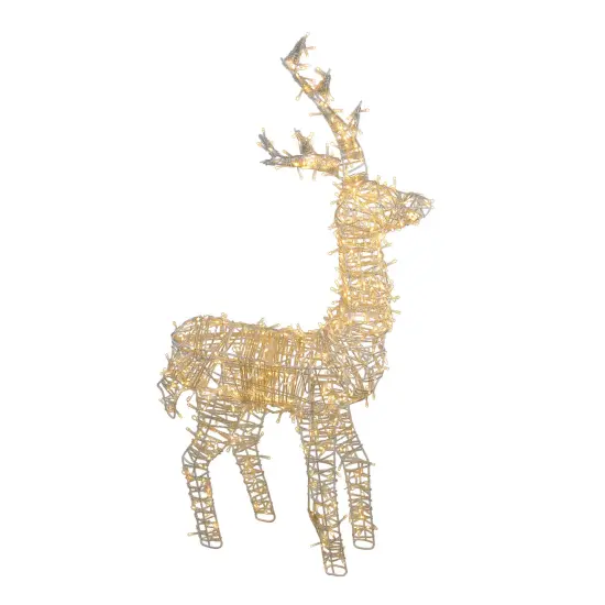 Northlight LED Lighted Upright Standing Reindeer Outdoor Christmas Decoration - 48" - Warm White {1}