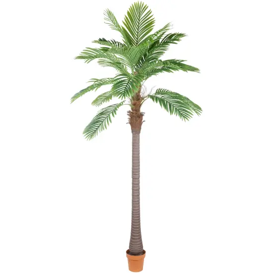 Northlight 8' Artificial Potted Phoenix Palm Tree Green {1}