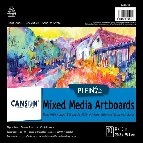 Canson Artist Series Plein Air Mixed Media Artboards 8"X10"-10 Boards {1}