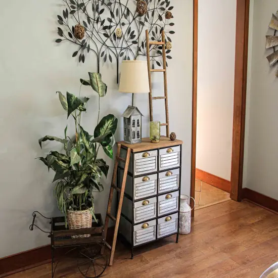 Rustic Zinc Dual Table Lamp And Accent Light Mid Century Modern Farmhouse Decor {5}