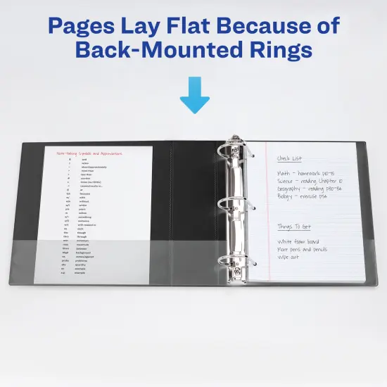 Avery Durable 3 Ring Binders, 3 Inch Slant Rings, 2 Black Binders (46017) {6}