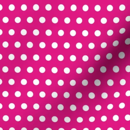 Various Fabrics by the Yard or Fat Quarter Pink Bright Retro Hot Neon Dreamy Fashion Doll Polka Dot Custom Printed Fabric by Spoonflower {7}