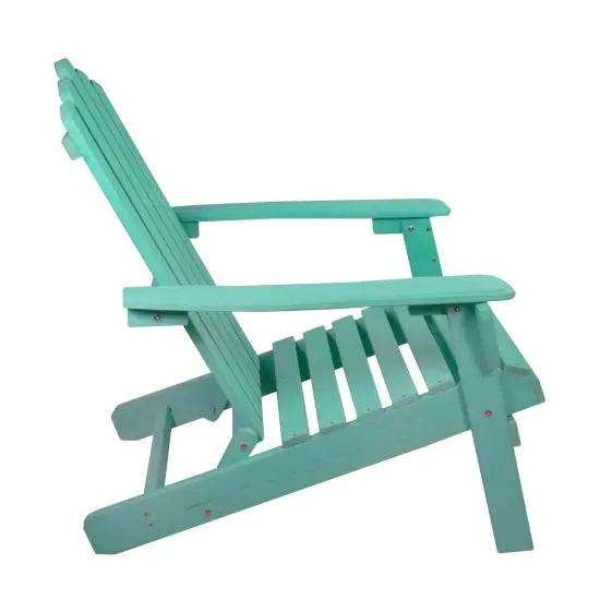Northlight 36" Green Classic Folding Wooden Adirondack Chair {5}