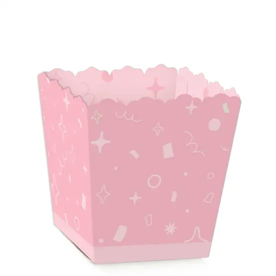 Big Dot of Happiness Pink Confetti Stars - Party Mini Favor Boxes - Simple Party Treat Candy Boxes - Set of 12 {1}