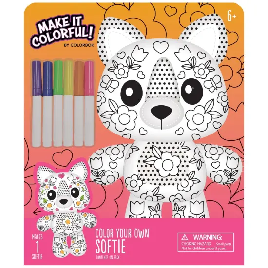 Colorbok Make It Colorful! Color Your Own Plush-Softie Cat {1}