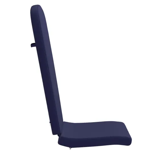 Merrick Lane Riviera Set Of 2 Indoor/Outdoor High Back Adirondack Chair Cushions with Elastic Strap and Water Resistant Covers Cream {10}