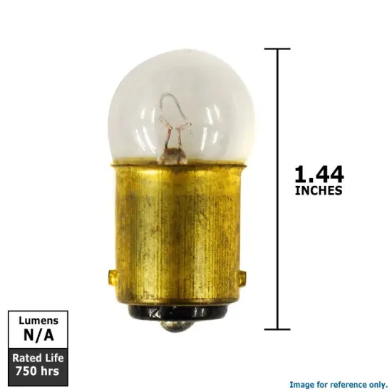 Satco S6949 7.5W 13V G6 Globe BA15d Miniature light bulb {3}