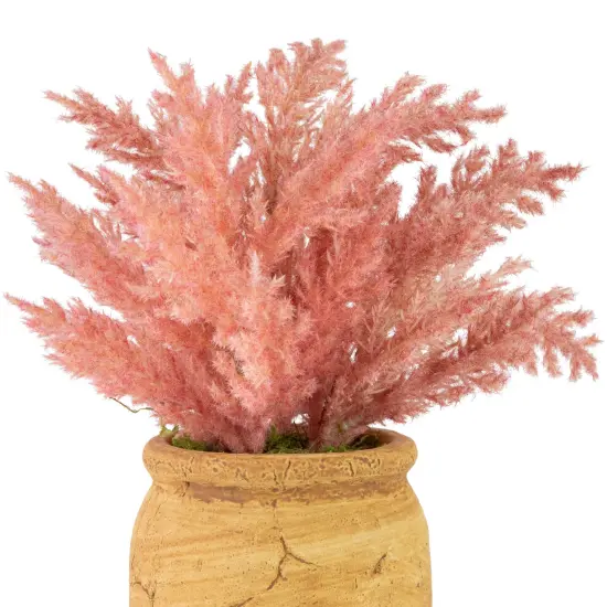 Northlight Artificial Astilbe Plant in a Ceramic Pot - 12" - Pink {6}
