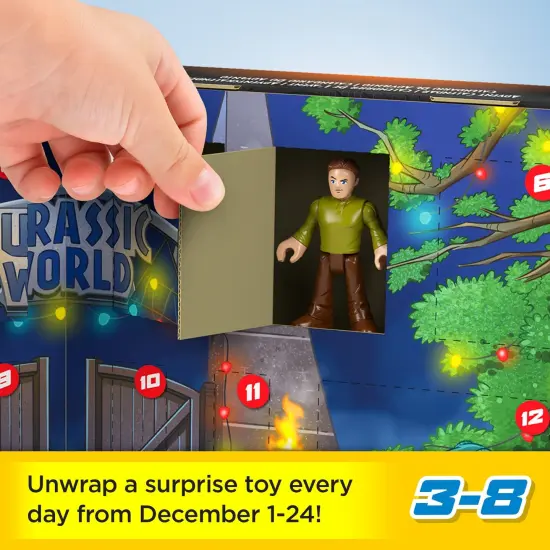 Jurassic World Toys Imaginext Jurassic World Advent Calendar, Christmas Gift of 25 Dinosaur {3}