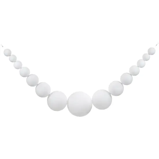 Northlight 6' White Shiny and Matte Shatterproof Ball Christmas Swag {1}