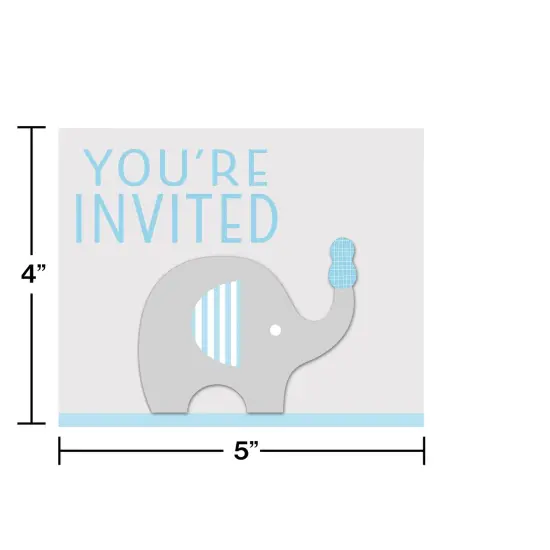 Party Central Little Peanut You're Invited Boy Party Invitations - 5" - Club Pack of 48 Blue {3}