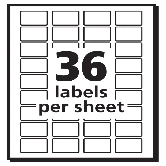 Avery Removable Labels, 1/2" x 3/4", White, 6 Packs for 6,048 Total (45418) {6}