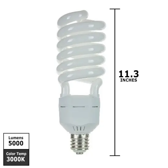 SUNLITE 105W 277v Warm White 3000k Mogul Base Spiral Twist CFL Bulb {2}