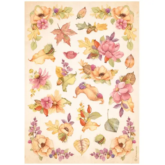 Stamperia Rice Paper Sheet A4-Woodland Flowers {1}