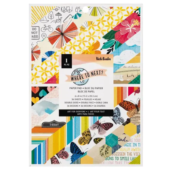 American Crafts Double-Sided Paper Pad 6"X8" 36/Pkg-Vicki Boutin Where To Next {1}