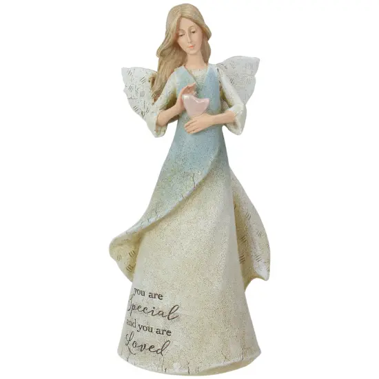 Roman Heavenly Blessings Collection "You are Loved" Angel Figurine - 8.5" Blue {1}