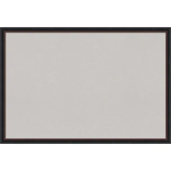 Salon Scoop Wood Framed Corkboard, Grey Cork Red Black {1}