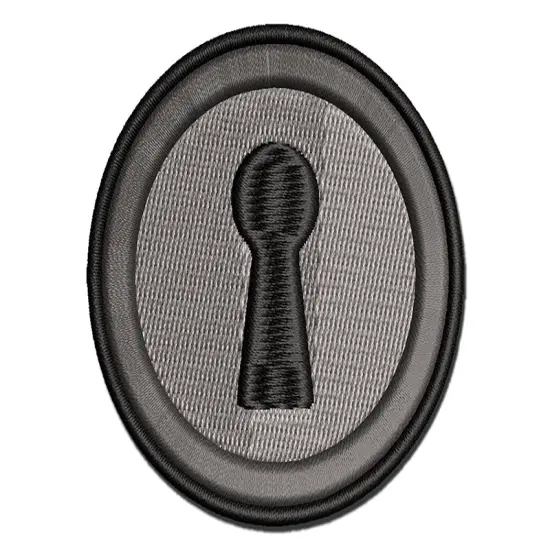 Keyhole Door Lock Multi-Color Embroidered Iron-On or Hook & Loop Patch Applique {1}