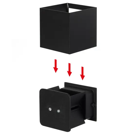 Modern Wall Sconce LED Waterproof Wall Lamp Aluminum with Adjustable Beam 10-Watt 4000K Cool White Indoor Outdoor for Bathroom Bedroom Corridor Living Room Stairs and Garden Single Black {12}