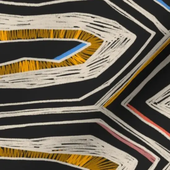 Various Fabrics by the Yard or Fat Quarter Tortoiseshell Abstract Bold Geometric Animal Print Hexagon Hand Drawn Custom Printed Fabric by Spoonflower {7}