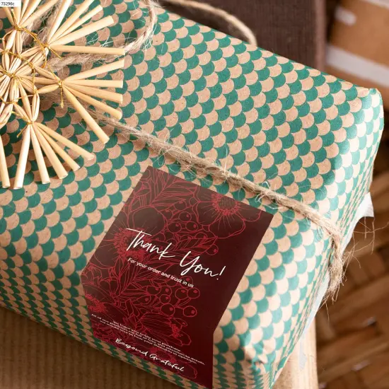 Wrapables 4" x 2" Rectangular Thank You Sealing Stickers and Labels for Packages, Boxes, Bags, Small Business, Gifts (100pcs) 100pcs, Bouquet {10}