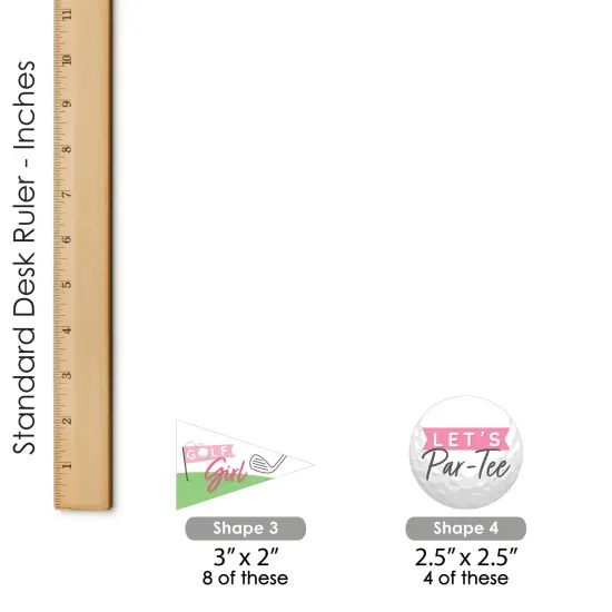 Big Dot of Happiness Golf Girl - DIY Shaped Pink Birthday Party or Baby Shower Cut-Outs - 24 Count {7}