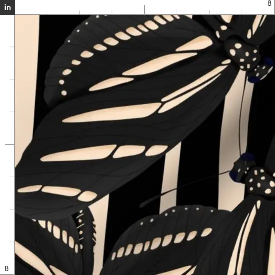 Various Fabrics by the Yard or Fat Quarter Striped Butterfly Zebra Maximalist Whimsical Scattered Custom Printed Fabric by Spoonflower {4}